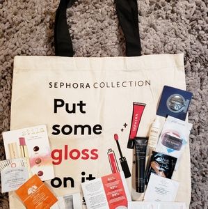 Sephora sample lot and bag
